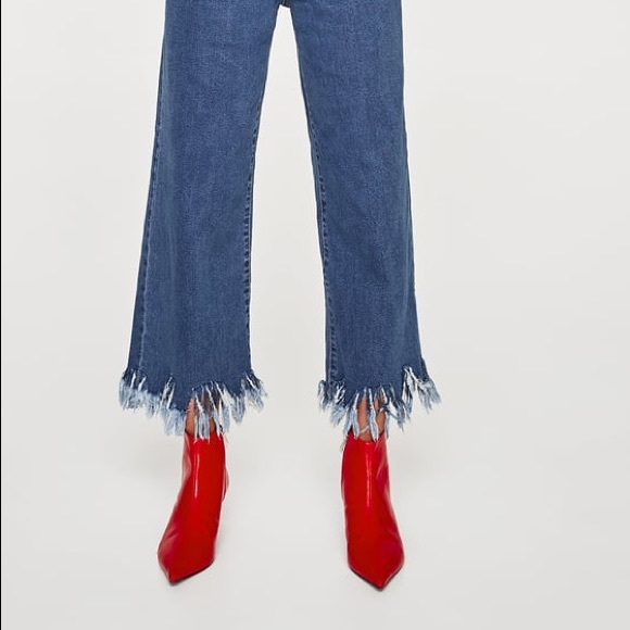 ZARA RED MID-HEEL ANKLE BOOTS - NEW WITH TAGS - Picture 6 of 6